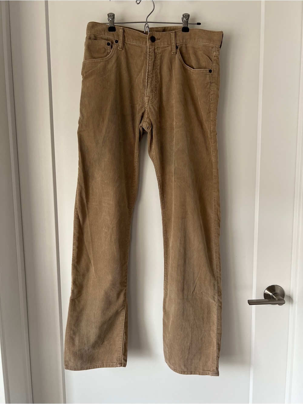 Men's Corduroy Pants in Light Brown - Straight Leg